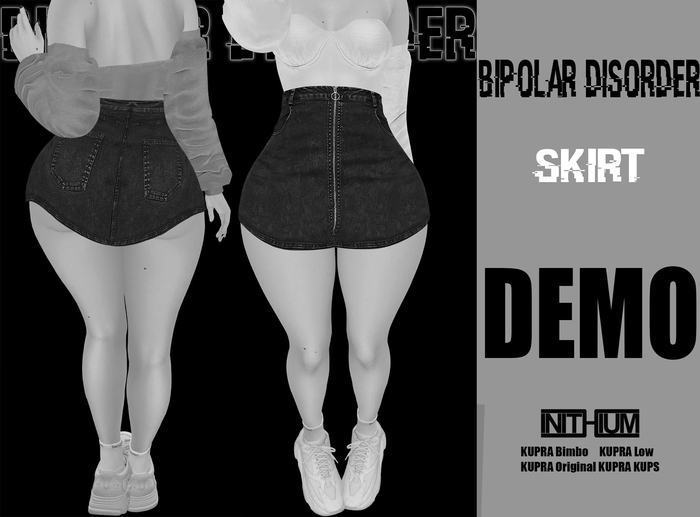 Bipolar Disorder - DEMO SKIRT  Inithium Kupra