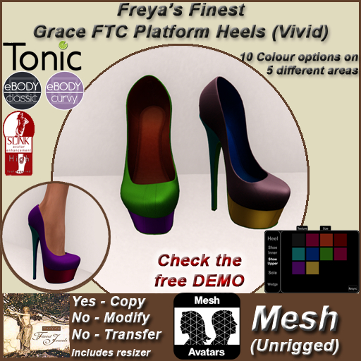 FFJ Grace FTC Platform Heels (Vivid)