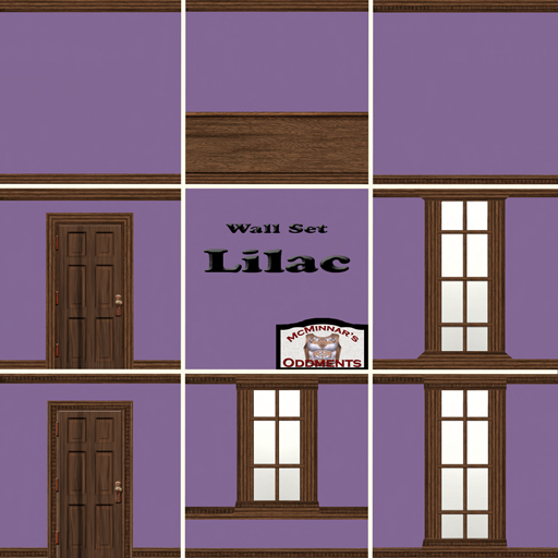 Lilac wall set