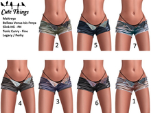 [CT] Unzipped Micro Shorts  + Lace Black Pantie - Maitreya - Legacy - Belleza - Slink - Tonic 