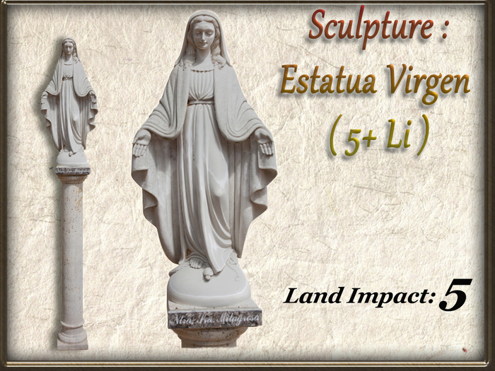 Sculpture  - Estatua Virgen  (5+ Li ) Full Perm