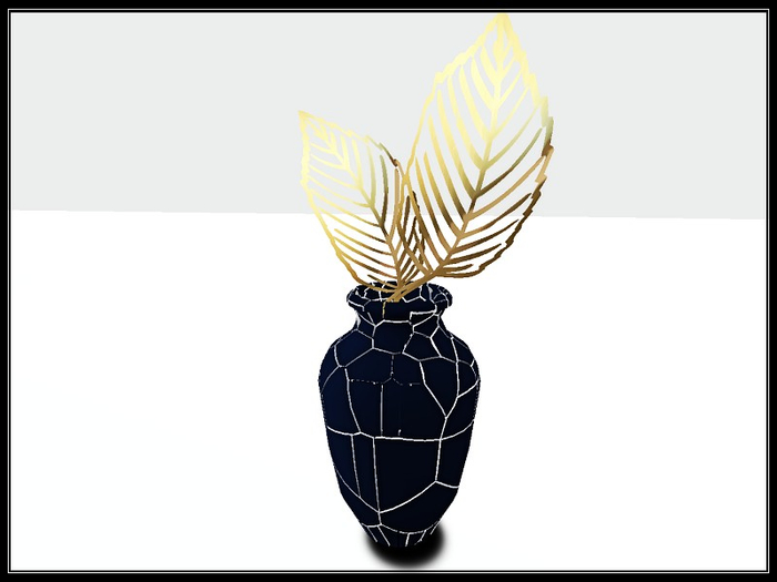 [AE] Home Decor- Gold Leaf in Crackle Vase *SALE*