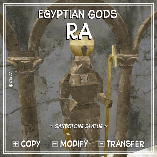 Second Life Marketplace !P! * Egyptian Gods Ra Statue