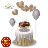 1Birthday Cake with Table & Chairs Set YELLOW (BOXED)