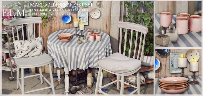 Elm. Marigold Breakfast Table [FATPACK]
