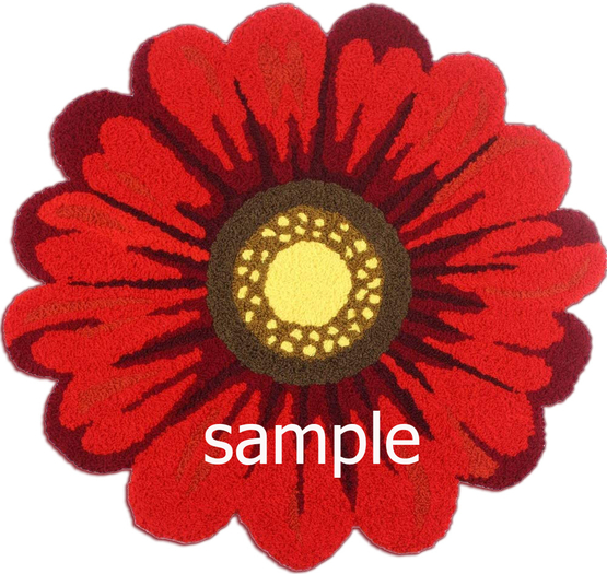 ^Dejavu^   Full Perm Red Flower Rug PNG