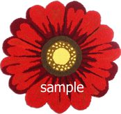 ^Dejavu^   Full Perm Red Flower Rug PNG