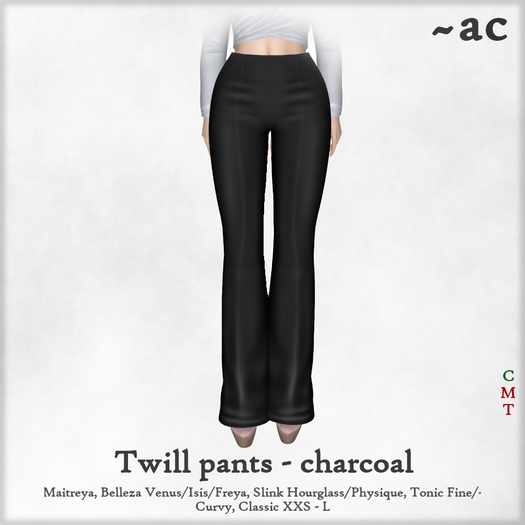 ~AC Twill Pants - charcoal