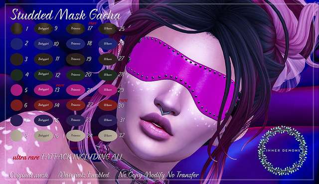 {ID} Studded Mask Brown #3 {Add Me}