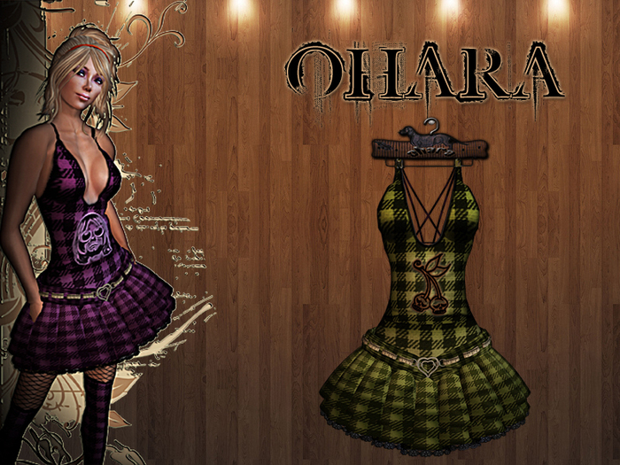 **Ohara Punk Dress-skull cherry**