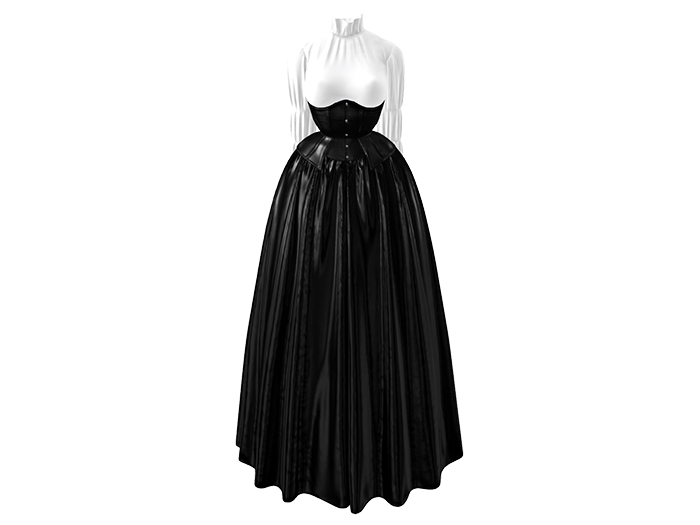 PLASTIX - Vanitas Gown (Black Latex) - Add me