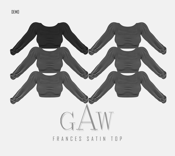 GAW Frances Satin Top DEMO