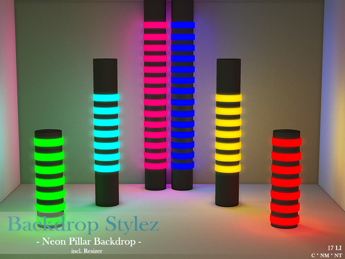 Backdrop Stylez - Neon Pillar Backdrop -