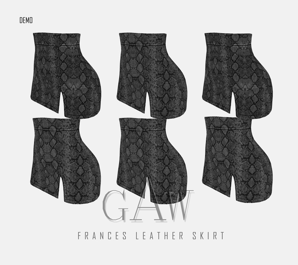 GAW Frances Leather Skirt DEMO