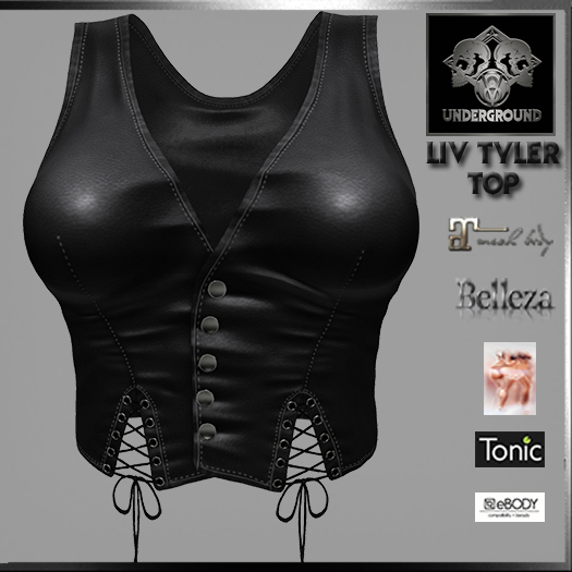 +V8-SHOP-LIV TYLER-TOP-BLACK+