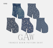 GAW Frances Denim Pattern Skirt FATPACK