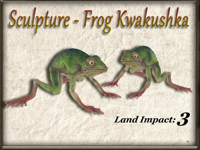 Sculpture - Frog Kwakushka (3Li) Full Perm