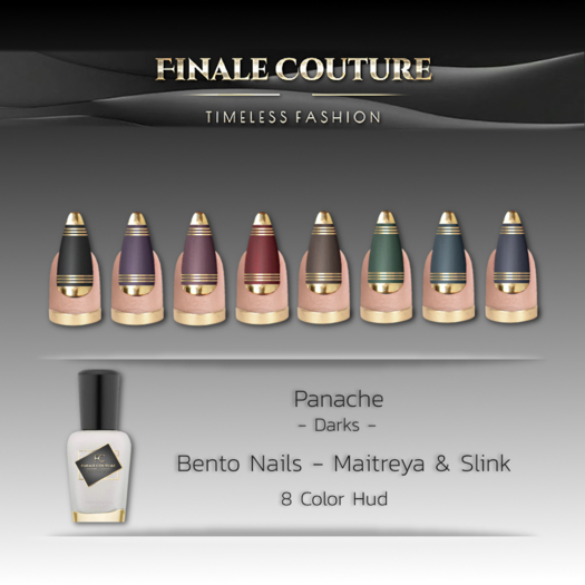 FC Panache Nails DARKS Gold - SLINK(Boxed)