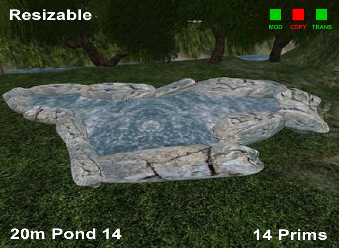 Serenity 20m Resizable Texture Changeable Pond 14 (v9c)