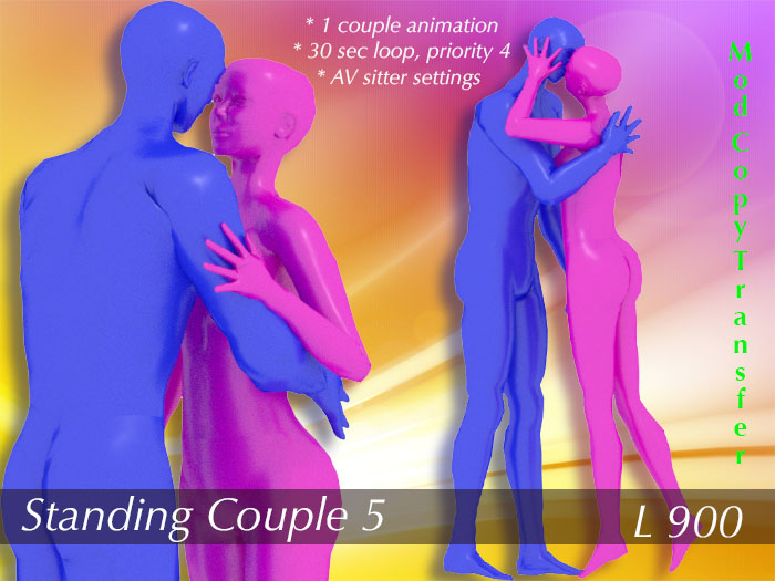 Standing Couple 5  - Full Perm Animation (unpack)
