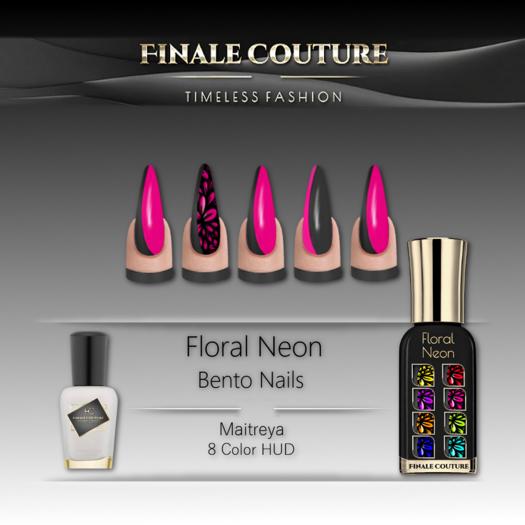 FC Floral Neon Bento Nails - Maitreya(Boxed)