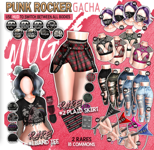 Mug - Punk Rocker - #4 Studded Mask Plain