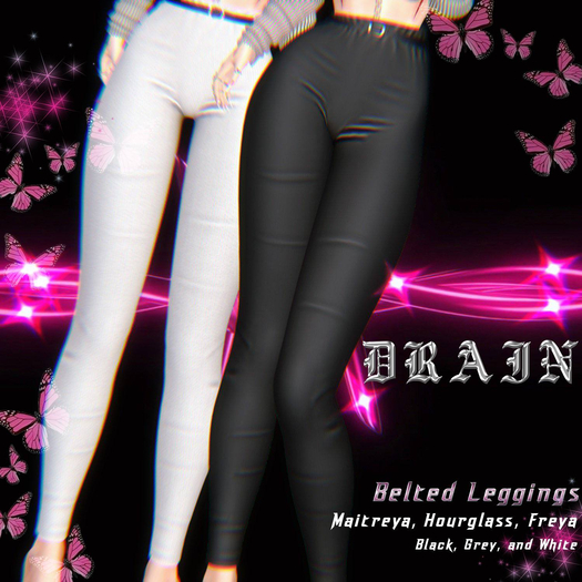 DRAIN: Belted Leggings [ADD]