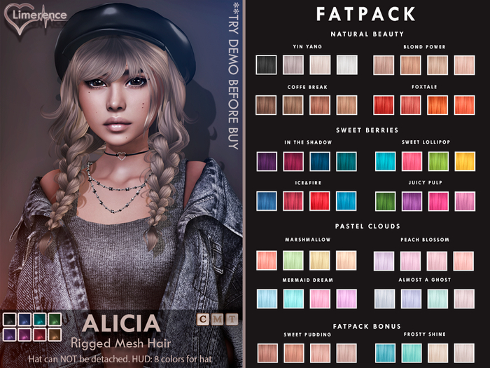 {Limerence} Alicia hair-Fatpack
