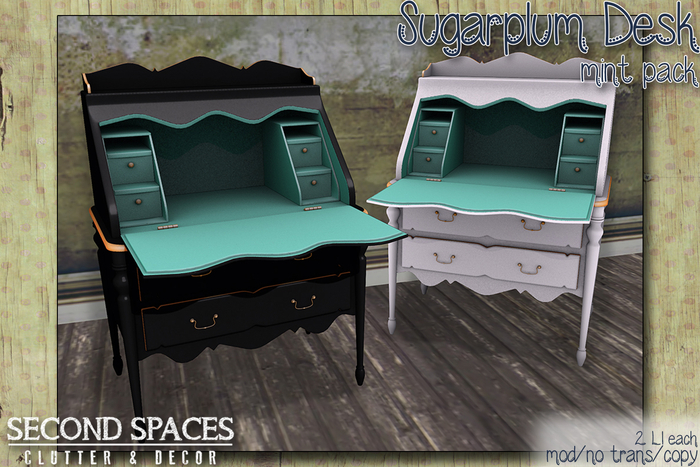Second Spaces - Sugarplum Desk - mint pack (bxd2)