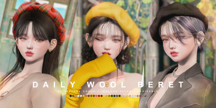 cheezu. daily wool beret : fullpack