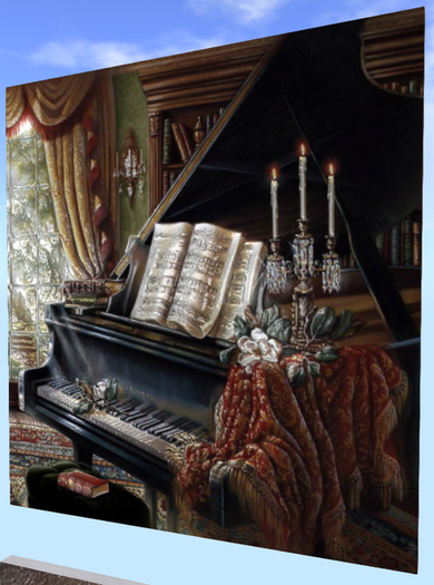 Canvas Piano 1 3D materials enabled