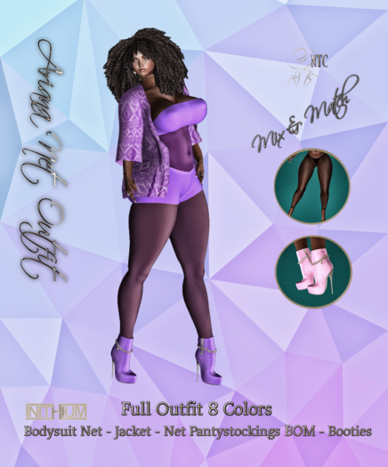 [NTC] Ariana Net Outfit Lilac Inithium Kupra