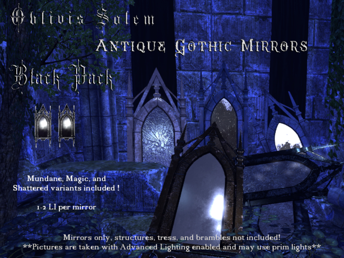 [+Oblivis+] Gothic Mirrors BLACK PACK