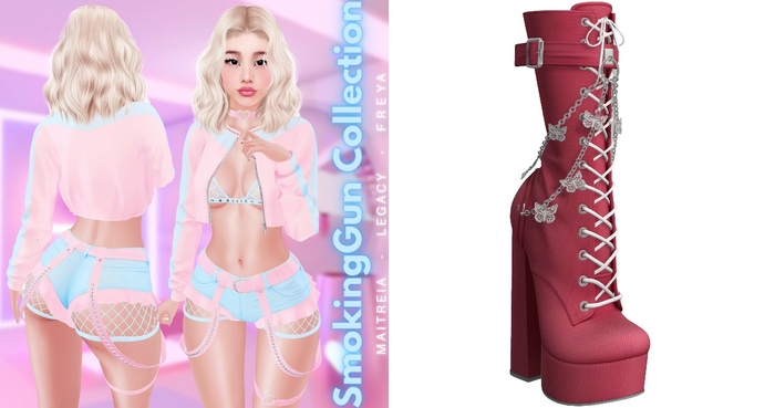 Rebelpill - SmokingGun Collection Boots Red