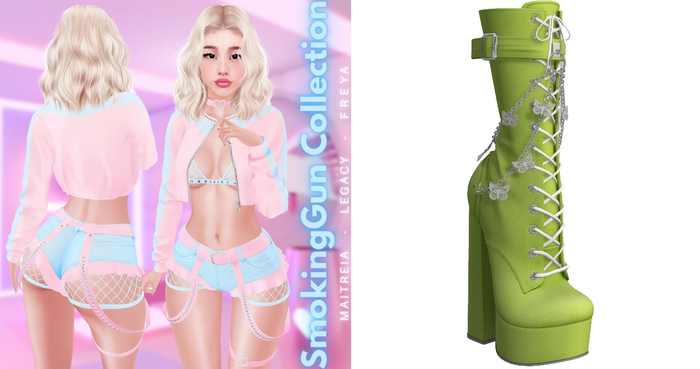 Rebelpill - SmokingGun Collection Boots Lime