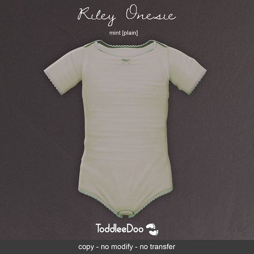 LeMomo: Riley Onesie - Mint (plain) - TD FITTED