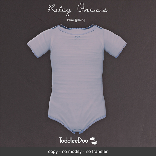 LeMomo: Riley Onesie - Blue (plain) - TD FITTED
