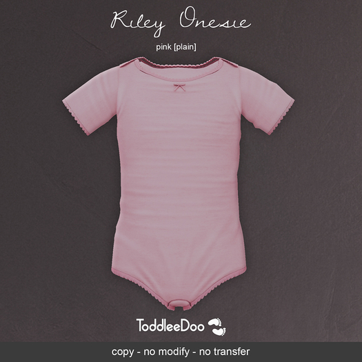 LeMomo: Riley Onesie - Pink (plain) - TD FITTED