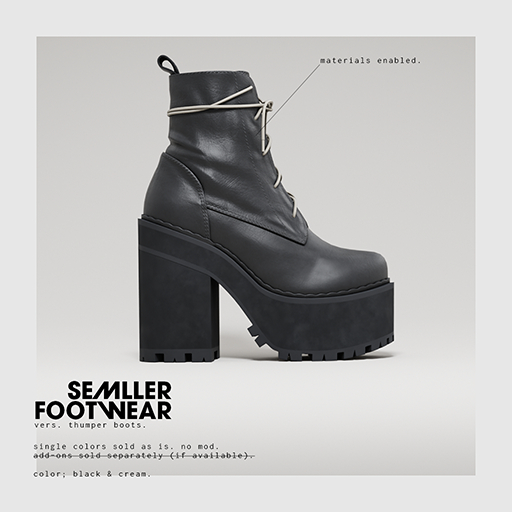 Semller - Thumper Boots Black & Cream (add)