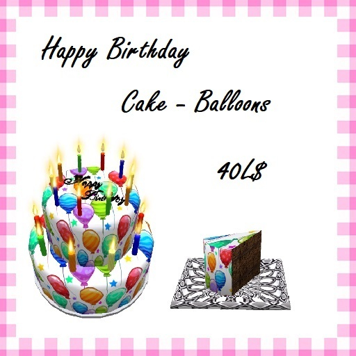 *Cuppy*Cakes* Happy Birthday Cake - Balloons