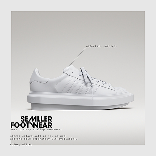 Semller - Pointy Scallop Sneakers White (add)