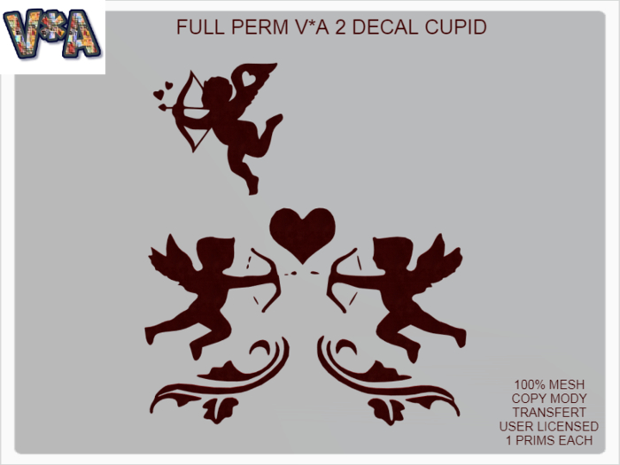 FULL PERM V*A 2 DECAL CUPID