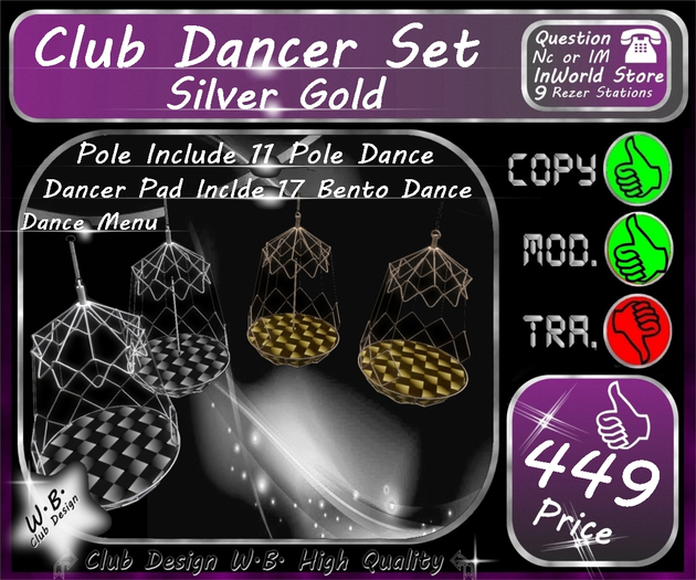 * New * Club Dancer Set * Open Cage * Include Dance *