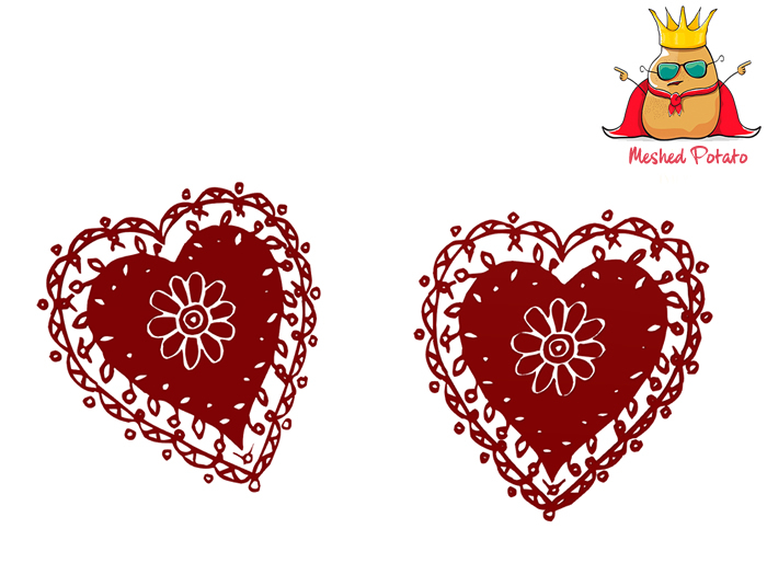Meshed Potato - Valentine's Day Decal Silhouette 1 - Full Perm Mesh