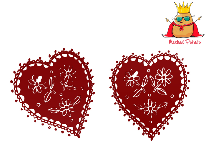 Meshed Potato - Valentine's Day Decal Silhouette 2 - Full Perm Mesh