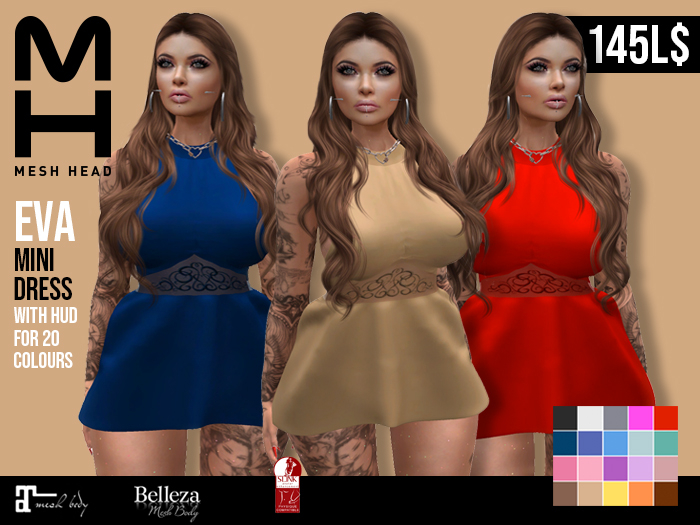 Mesh Head - EVA - Mini Dress