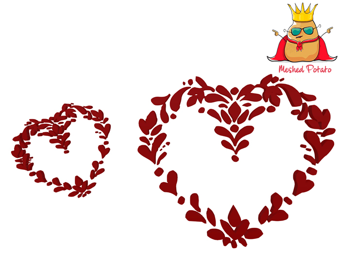 Meshed Potato - Valentine's Day Decal Silhouette 4 - Full Perm Mesh