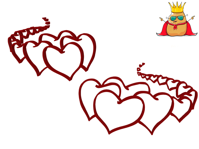 Meshed Potato - Valentine's Day Decal Silhouette 8 - Full Perm Mesh