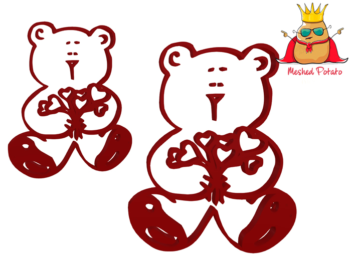 Meshed Potato - Valentine's Day Decal Silhouette 11 - Full Perm Mesh
