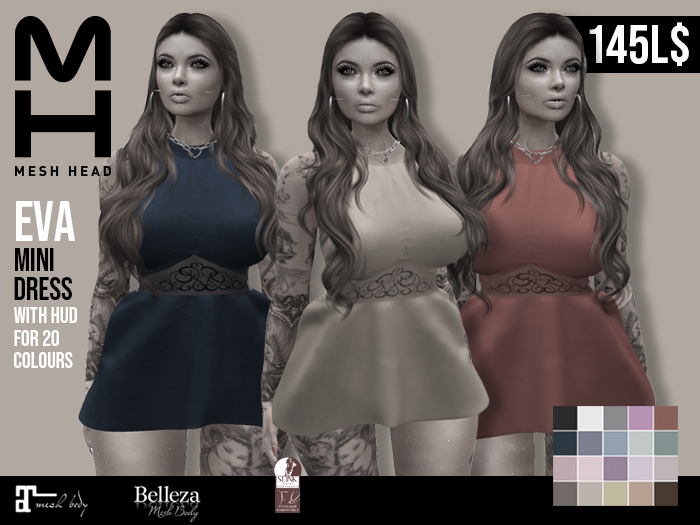 Mesh Head - EVA - Mini Dress - DEMO VERSION